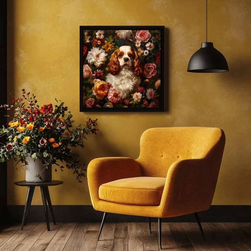 Framed Cavalier King Charles Spaniel portrait prints – Dog wall art and decor from The Garden Menagerie
