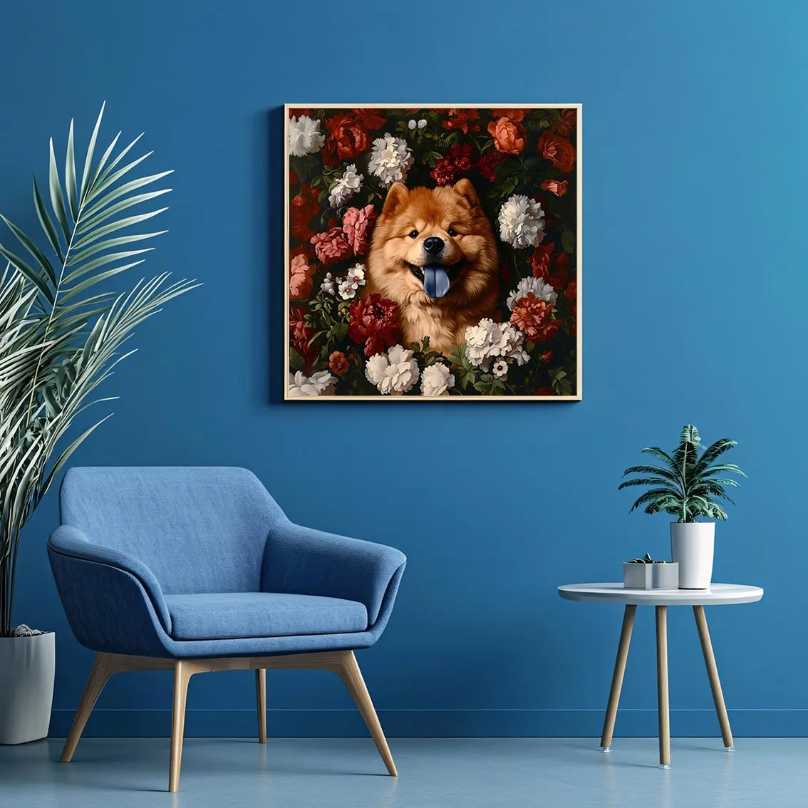 Framed Chow Chow portrait prints – Dog wall art and decor from The Garden Menagerie