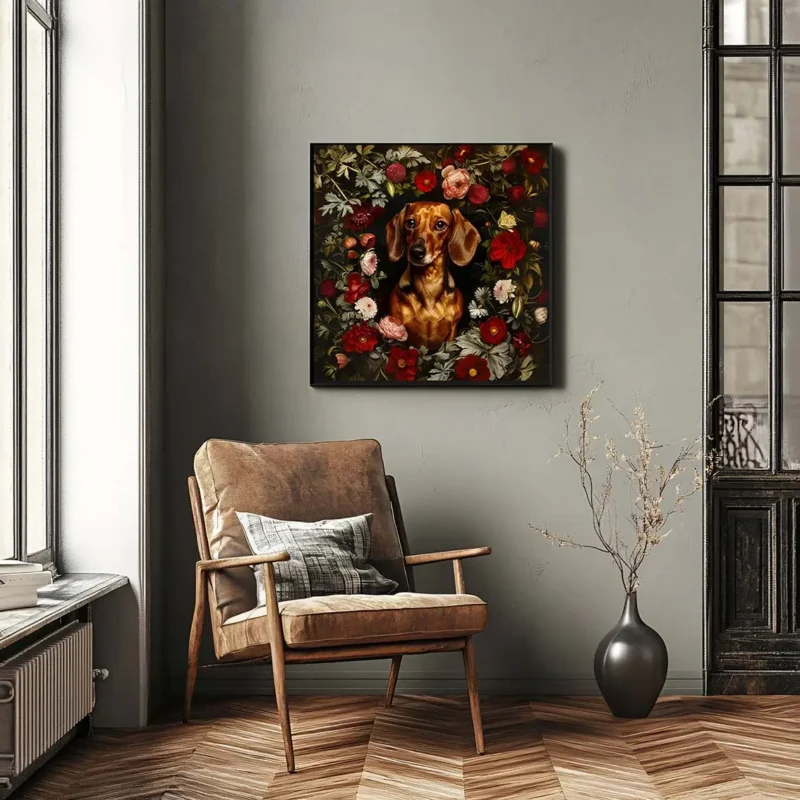Framed Dachshund portrait prints – Dog wall art and decor from The Garden Menagerie