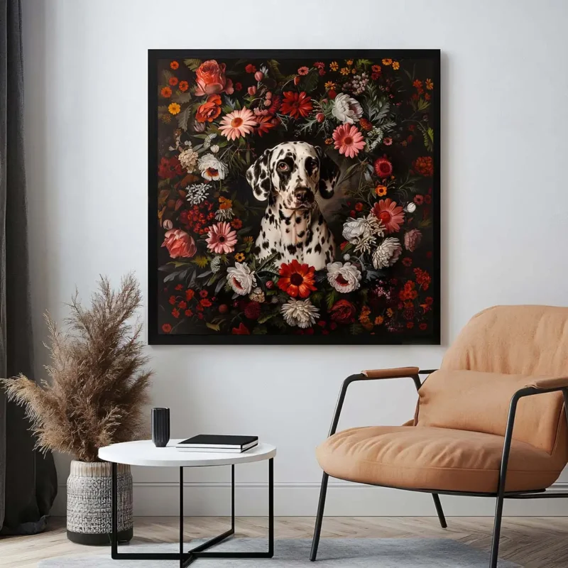 Framed Dalmatian portrait prints – Dog wall art and decor from The Garden Menagerie