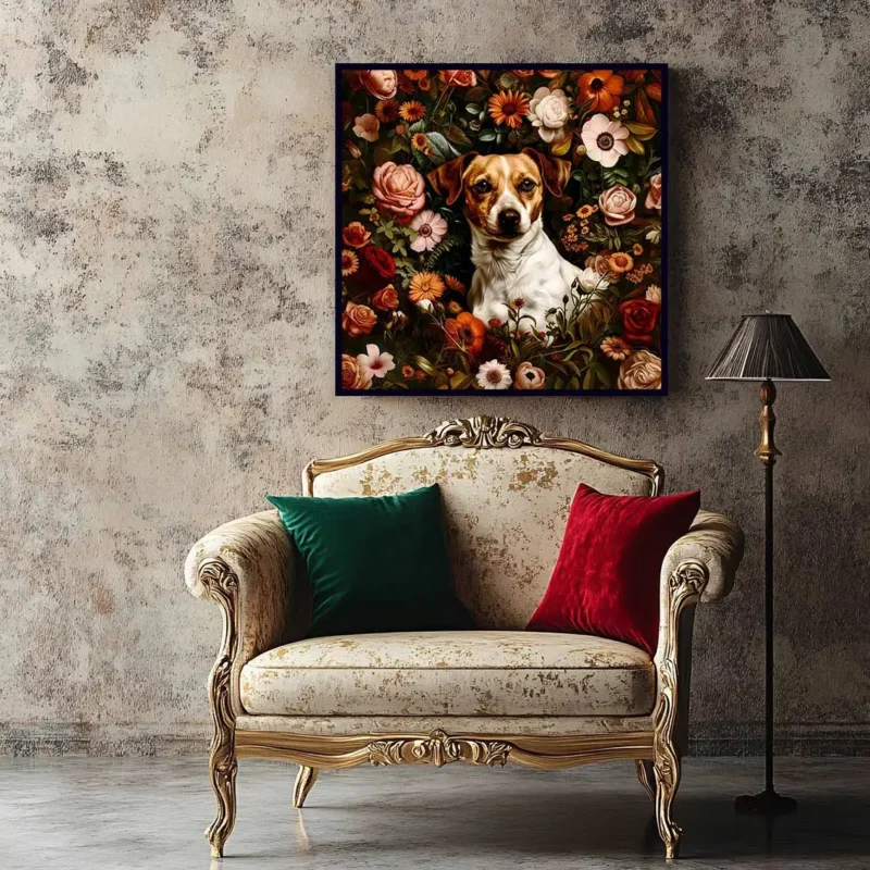 Framed Jack Russel Terrier portrait prints – Dog wall art and decor from The Garden Menagerie