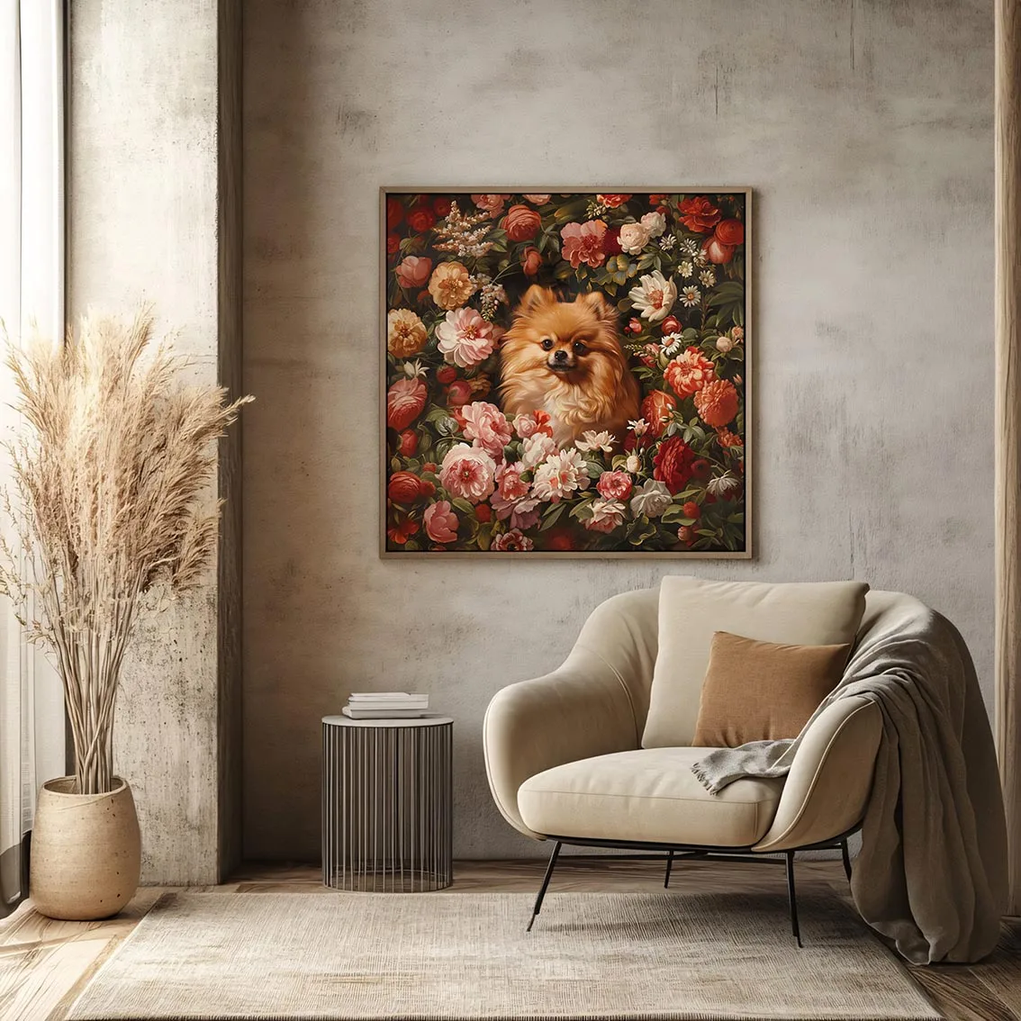 Framed Pomeranian portrait prints – Dog wall art and decor from The Garden Menagerie