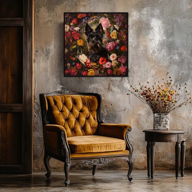 Framed Scottish Terrier portrait prints – Dog wall art and decor from The Garden Menagerie