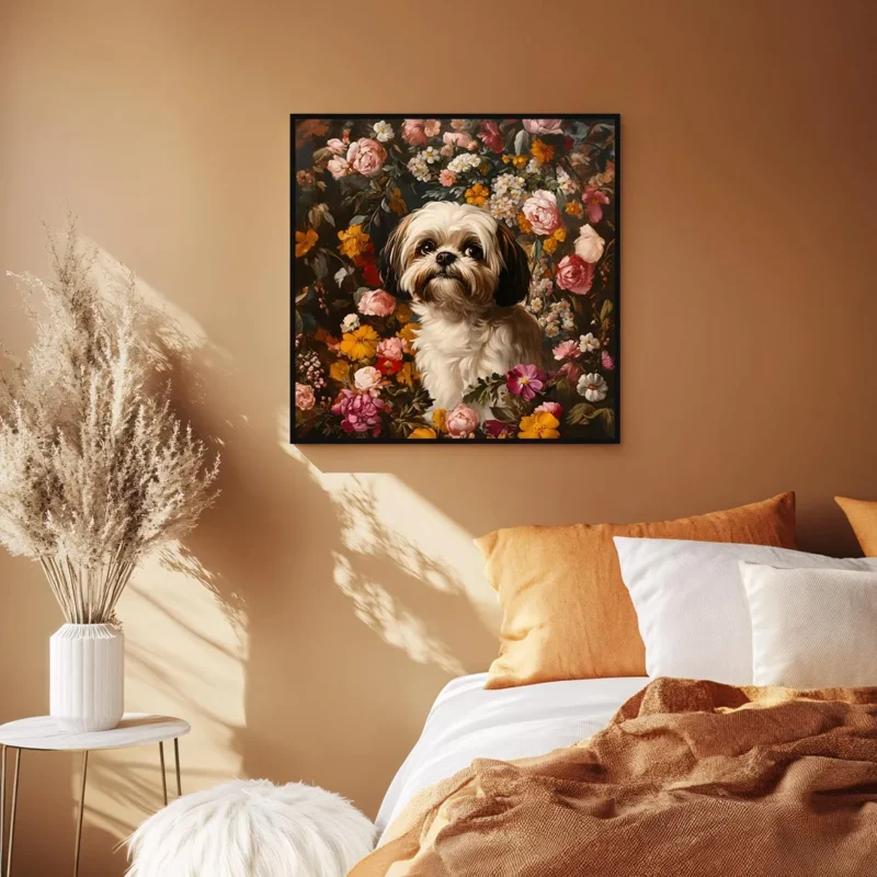 Framed Shi Tzu portrait prints – Dog wall art and decor from The Garden Menagerie