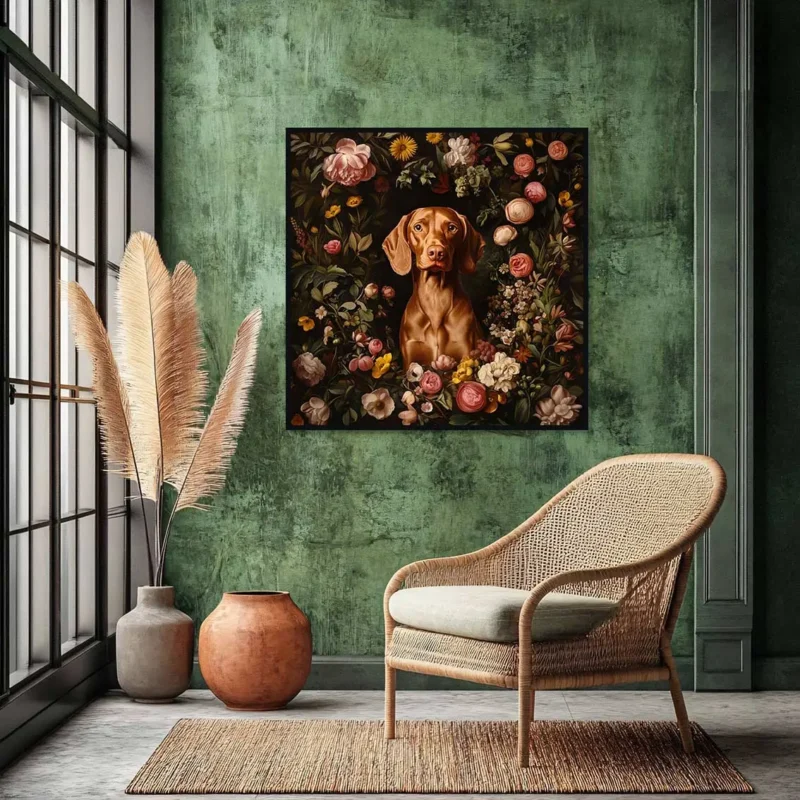 Framed Vizsla portrait prints – Dog wall art and decor from The Garden Menagerie