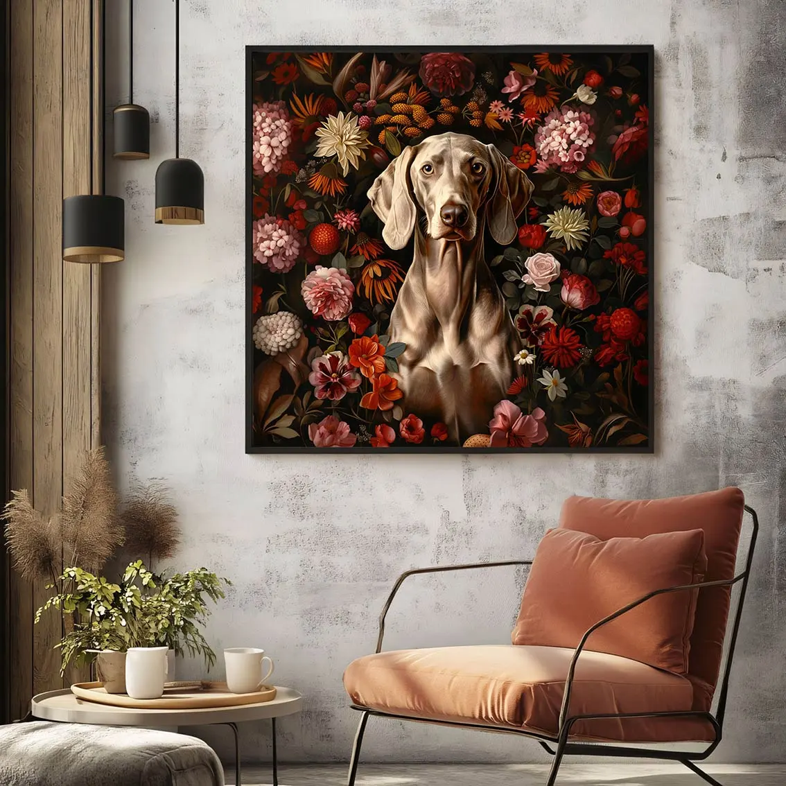 Framed Weimaraner portrait prints – Dog wall art and decor from The Garden Menagerie